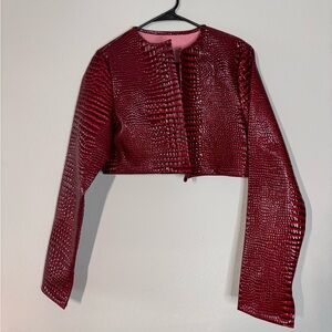 Crocodile Pattern Red Jacket